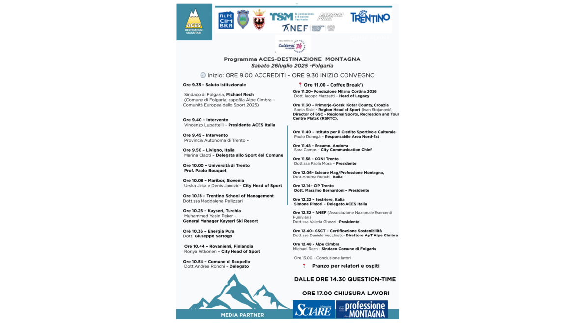 SOPRI IL PROGRAMMA DELLA GIORNATA