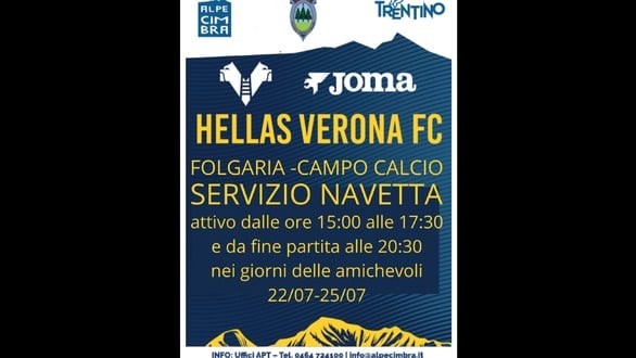 Navette gratuite per le partite amichevoli dell'Hellas Verona